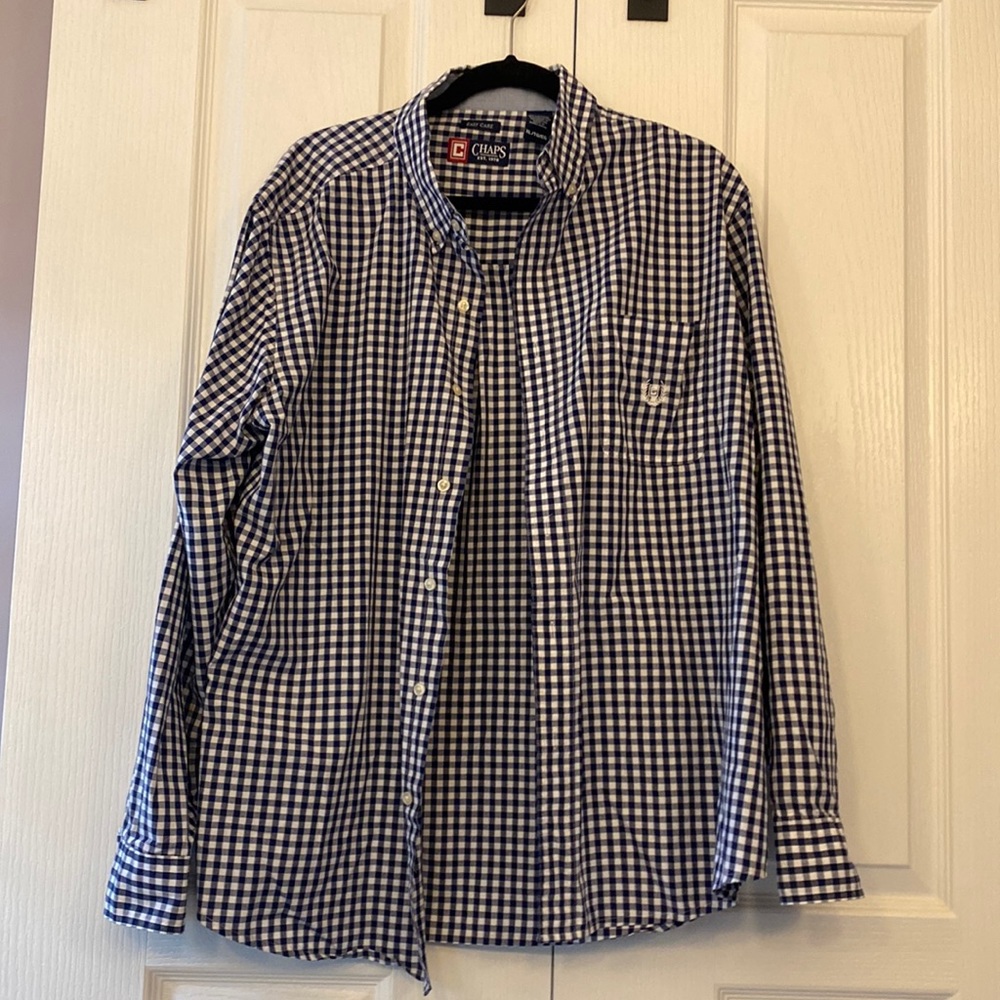 Chaps Easy Care Plaid Dress Shirt